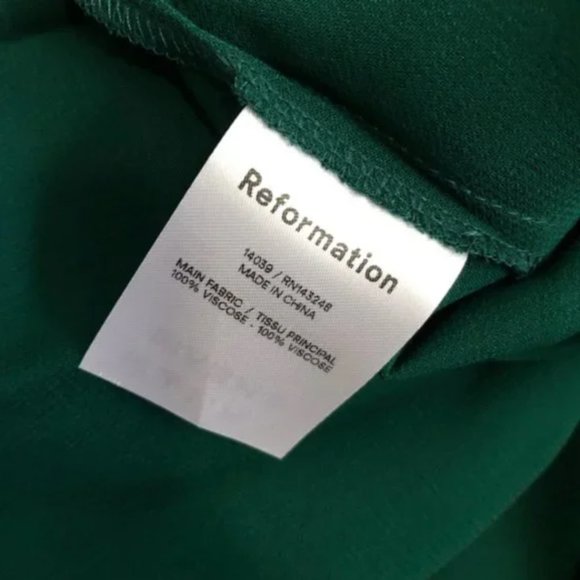 BEST Reformation Twilight Midi Dress - Emerald Green Cocktail Party Wedding - Picture 9 of 10